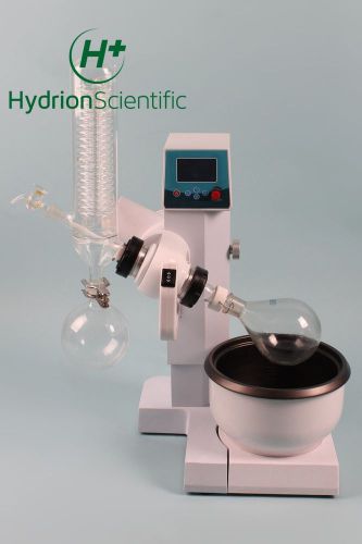New 0.25-2L Rotary Evaporator,0-199rpm,0-99°C,Digital LCD Display with Motor Lift