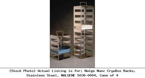 Nalge nunc cryobox racks, stainless steel, nalgene 5036-0004, case of 4 for sale