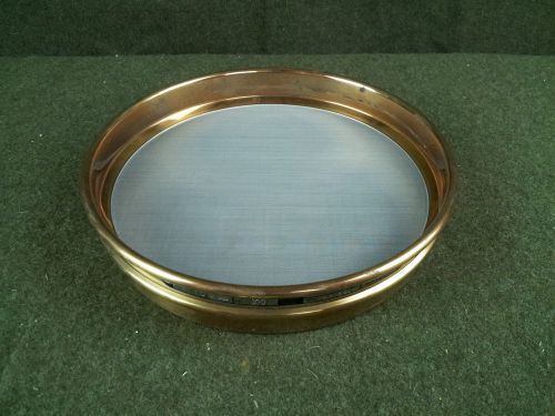 Soiltest us standard a.s.t.m. e-11 150mic 100 mesh brass 8&#034; sieve with ss mesh for sale