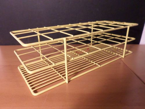 BEL-ART Yellow Epoxy-Coated Wire 24-Position 25-30mm Test Tube Rack Holder