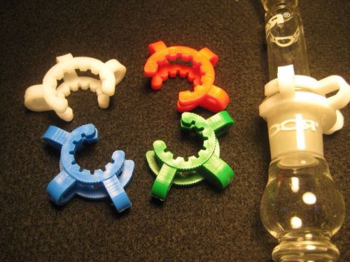 Lot of 30 plastic 18mm 19mm keck joint clips assorted colors water pipe pipes for sale