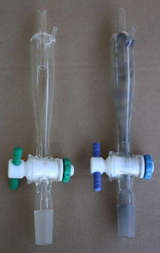 Glassware lab glass: Receiving Tube / Trap / Funnel 24/40 Stopcock lot x3
