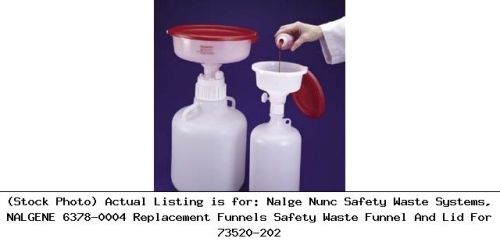 Nalge Nunc Safety Waste Systems, NALGENE 6378-0004 Replacement Funnels Safety