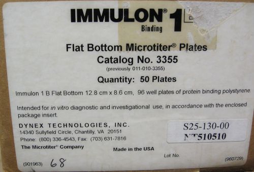Dynex Technologies Case of Immulon 1 Flat bottom Microtiter Plates