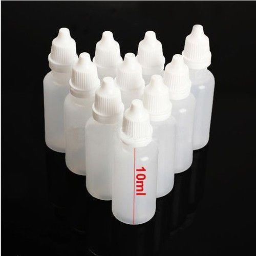 10 ml LDPE Dropper Bottles w/ Childproof Cap (10 Bottles)