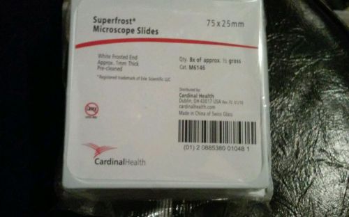 Unopened full box of Superfrost Microscope Slides frosred ends approx. 1mm thick