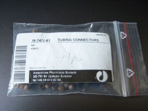 Tubing connector black plastic and ferrule 14 pcs, amersham pharmacia 19-7476-01 for sale