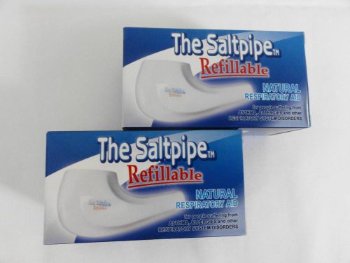 Salt pipe inhaler x2, saltpipe refillable, for asthma therapy,copd,allergy,sinus for sale