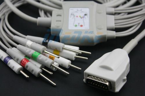 Burdick 10-Lead Shielded EKG Cable ,AHA, Din3.0 ,15pins, K1102N