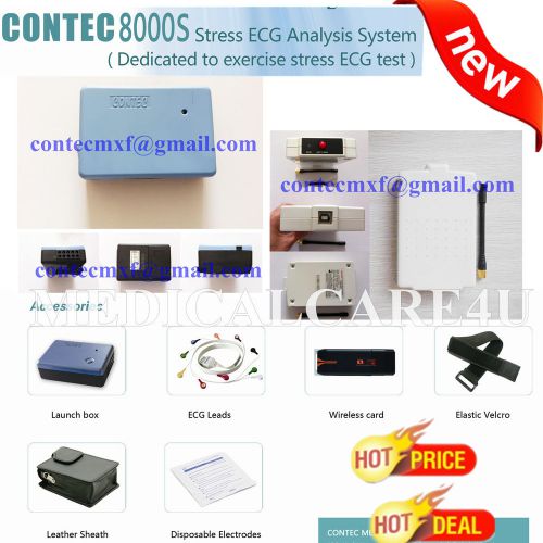 Contec8000s ecg workstation (wireless stress ecg system) pc wifi analysis record for sale