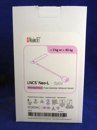 Masimo lncs neo-l 1862 neonatal/adult spo2 adhesive sensor - 20 pack - new for sale