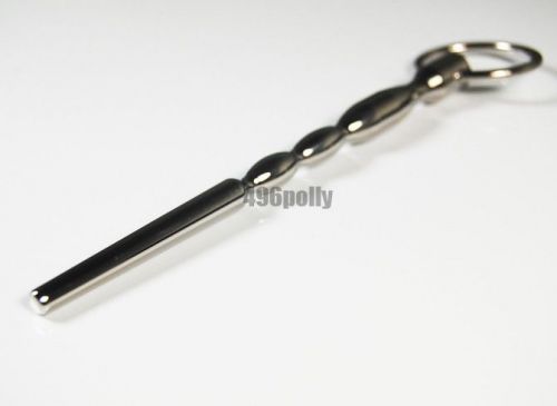 BEGINNER Urethral Stainless Steel Sounds Urethra Plug Dilator NO Thru-hole 130mm