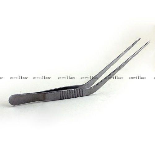 Stainless Steel Curved Elbow Bent Slanted Tweezers Repair Maintenance Clean Tool