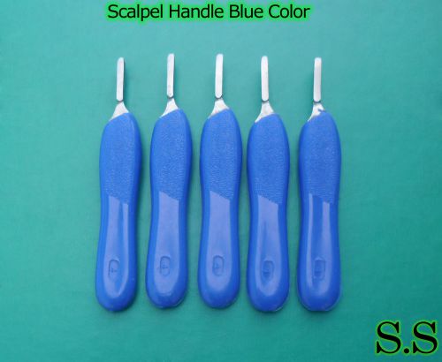 5 Pcs Scalpel Handle #4 with Blue Color Surgical Instruments