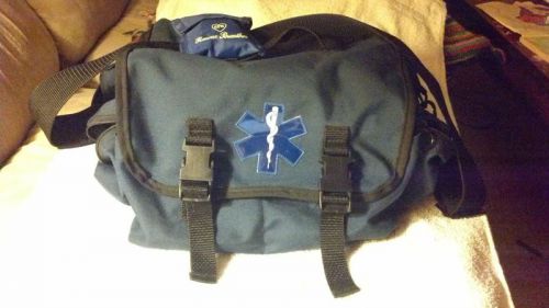 Moore medical ems medical equipment jump bag - navy blue with star of life for sale