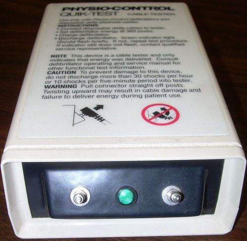 Physio-Control Quik-Test Defribrillator Cable Tester GUARANTEED