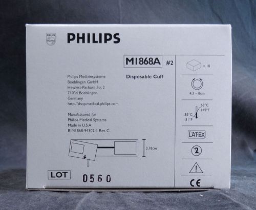 Philips Disposable Cuff #2 M1868A - 10 Pack - NEW