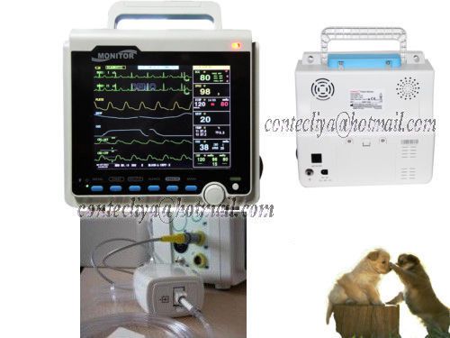 Ce veterinary vet multi-parameters patient monitor ecg+nibp+spo2+temp+resp+etco2 for sale