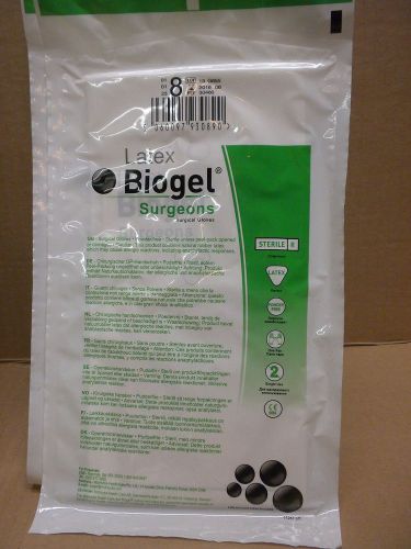 Biogel sterile powderless latex micro-textured surgical gloves (kc30480, size 8) for sale