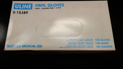 Uline Vinyl Gloves Clear Powder Free 3 Mil Size X Large