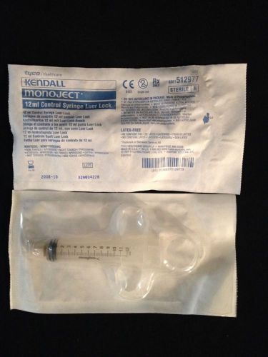 Lot of 14 kendall monoject 12ml control syringe luer lock 3 ring 512977 see desc for sale