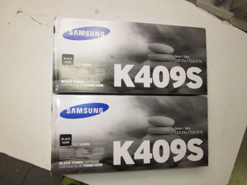 New Genuine Samsung K409S CLT-K409S (2pk) Black Toners CLP-31x CLX-317x series