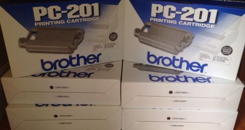 Genuine Brother PC-201 Fax Printing Cartridge Lot Of 6 NIB