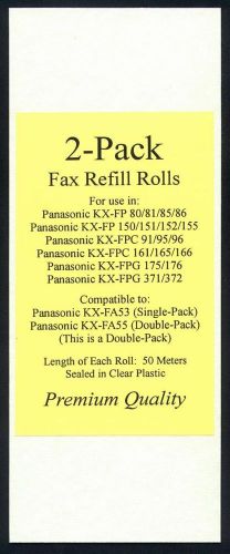 2-pack KX-FA55 Fax Refills for Panasonic KX-FPG175 KX-FPG176 KX-FPG371 KX-FPG372