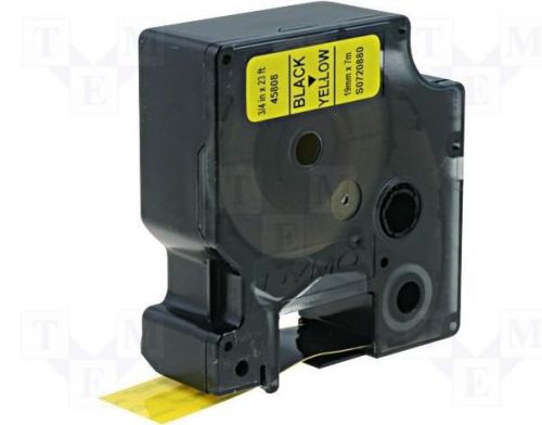 Tape  45808  black on yellow 18mm*7m  compatible for label manager 360d /420p for sale