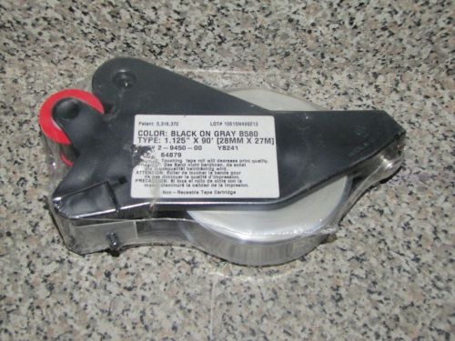 Brady b850 black on gray 1.125&#034;x90ft 64879 tape cartridge- new for sale