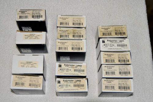 Brady Labels, 14 boxes, Various Types