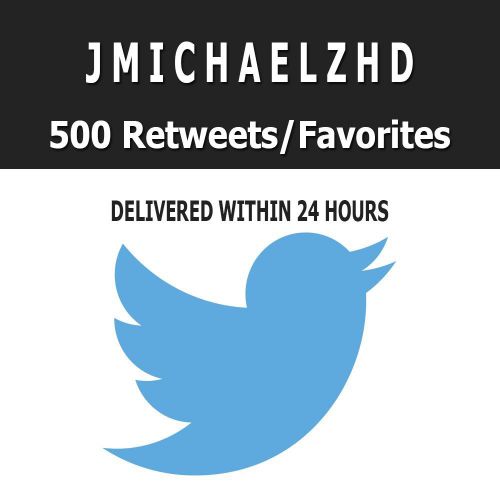 500 Retweets or Favorites (Delivered within 24hours)