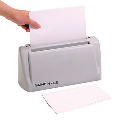 Martin Yale Desktop Letter Folder, Hand-fed Machine, Folds 1 to 3 Sheets in Secs