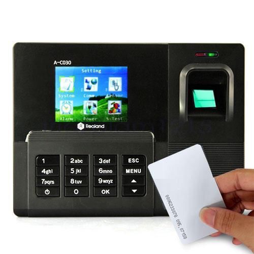 New ac030 color fingerprint rfid work attendance time clock terminal w/ usb slot for sale