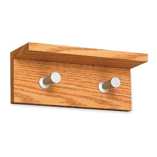 Safco 4220mo wall racks intergrated shelf 2 hooks 12inx4inx4-5/8in mok for sale