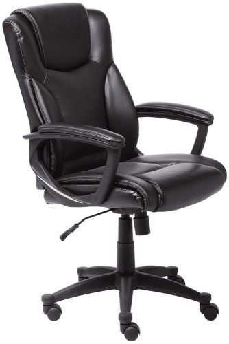 Serta 43672 Bonded Leather Executive Chair Black