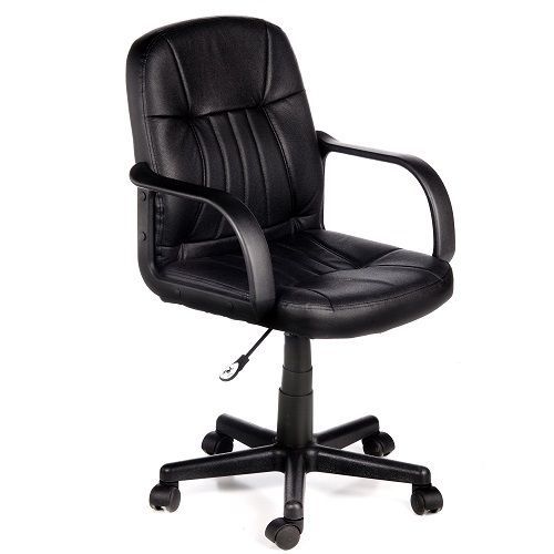 Leather mid back office chair