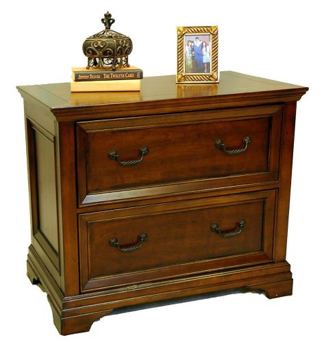Wood Traditional Cherry Locking Lateral File Cabinet