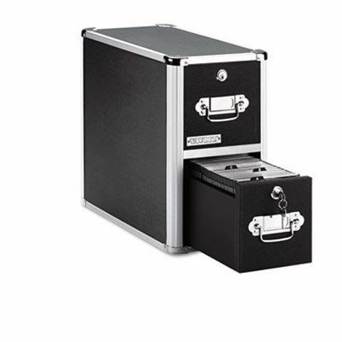 Vaultz 2-Drawer CD File Cabinet, Black (IDEVZ01094)