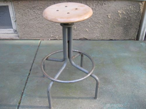 Industrial metal stool adjustable height, harvard interiors, steam punk, vgc for sale