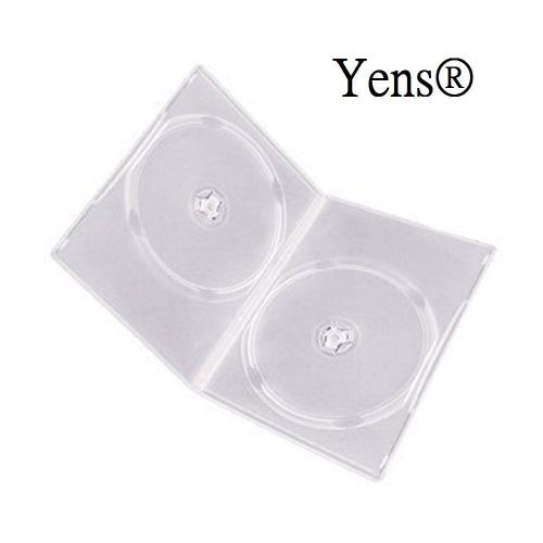 NEW Yens® 100 pks 7mm Slim Clear double DVD Cases
