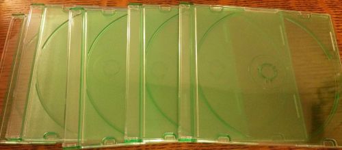 Five Memorex  Slim CD/DVD Jewel Cases Green