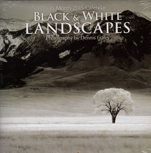 2015 16 Month BLACK &amp; WHITE LANDSCAPES by DENNIS FRATES 12x12 Wall Calendar NEW
