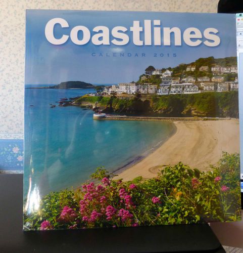 2015 COASTLINES CALENDAR NEW/SEALED GREAT GIFT- A YEAR OF STUNNING LANDSCAPES