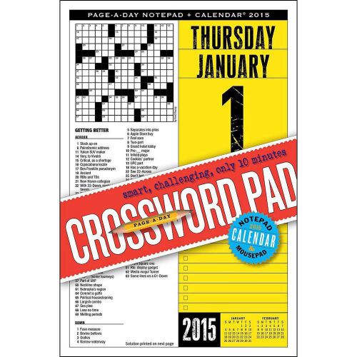 2015 Crossword Pad Desk Calendar Page A Day New