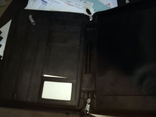 Clava leather quinley conference padfolio black item 2098 (portfolio organizer) for sale