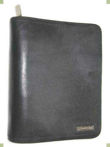 COMPACT ~1.25&#034;~ FULL-GRAIN LEATHER Franklin Covey Planner ZIPPER Binder 3348