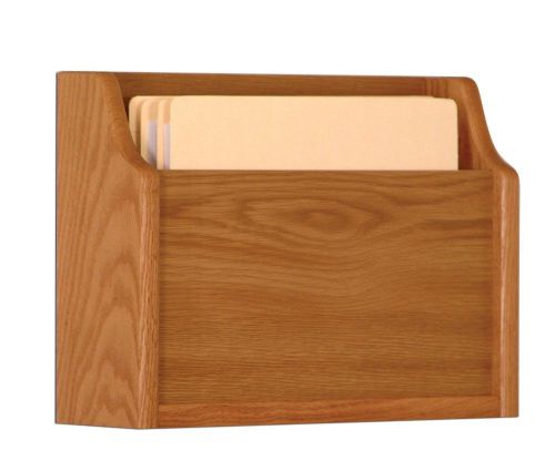 Wooden Mallet Deep Pocket File Holder, Letter Size, Medium Oak