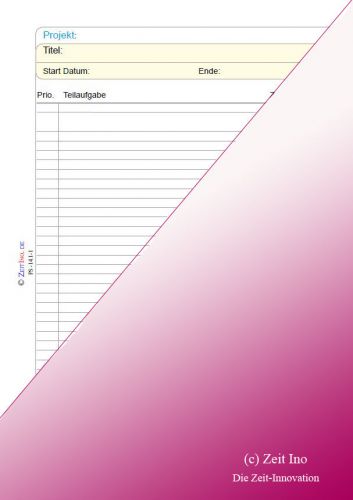 Neu! Projekte - ZeitIno 210 - Einlage fur Zeitplanbuch: Kalender,  DIN A5