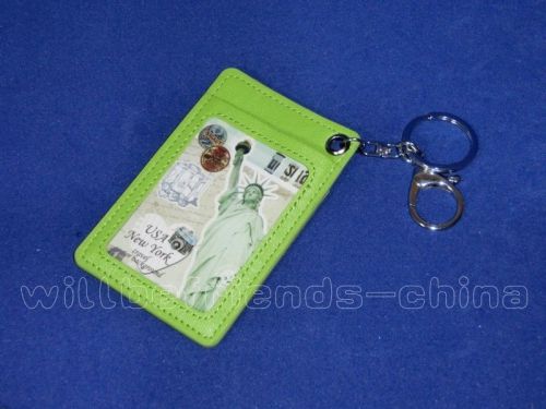 Concise Style  IC ID Pass Room Card Holder Skin Cover Bag Charm Keyring Keychain